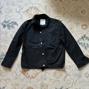 Wax London Men’s Black Button-Up Jacket Size Large